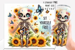 Funny skeleton Tumbler Wrap|PNG, 20 oz. Product Image 2