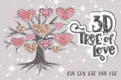 3D Wedding Tree of Love Valentines svg Valentine Gift Product Image 1