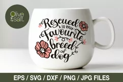 Rescued is my favorite breed svg, Favourite Breed, Dog mom Product Image 4