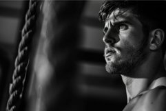 Relentless Athlete intense training gym. Generate Ai Product Image 1