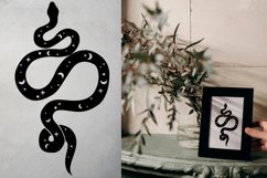 Celestial snake svg, Reptile clipart, Moon phase svg Product Image 3