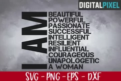 I Am Woman Svg, Entrepreneur Svg, Intelligent Svg, Empowered Product Image 1