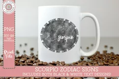 Scorpio Zodiac Sign with Personality Traits for Sublimation Product Image 3
