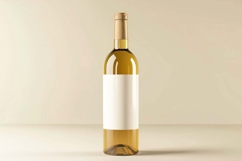 Empty Wine bottle mockup with white label Product Image 1