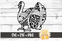 Turkey - Zen Doodle Art - Thanksgiving SVG PNG DXF Files Product Image 2