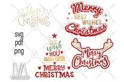 Christmas Clipart and paper, Text in svg, Png, pdf, jpg Product Image 3