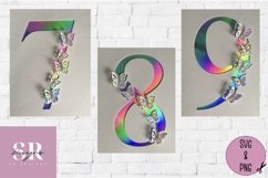 3D Butterfly number bundle| Paper cutting | 3d number SVG Product Image 5