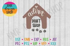 Adopt Don&#039;t Shop Machine Embroidery Design Product Image 1