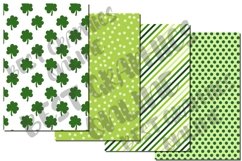 St Patricks Shamrock Pattern Digital Papers Set Product Image 11