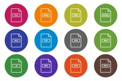 Set Of File Formats Icons Product Image 1