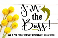 Twins SVG I&#039;m The Boss He Thinks She Thinks Print Cut Files Product Image 2