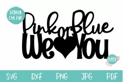 Gender Reveal SVG | Pink or Blue Cake Topper | Baby Shower Product Image 3