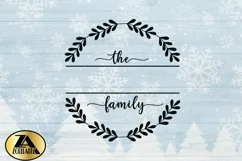 Family Monogram SVG Family Name SVG Farmhouse Wreath SVG Product Image 4