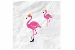 Flamingo SVG, Flamingo Crown SVG, Summer Svg, Cute Flamingo Product Image 1