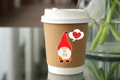 Gnome valentine svg with heart. Be my valentine. Cut file Product Image 3
