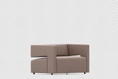 Isometric Arm Chair 3D isolated render Product Image 1