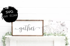 Gather Sign Svg, Autumn Door Sign Svg Product Image 3
