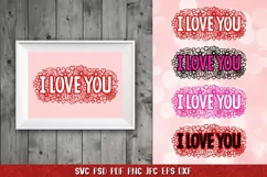 I Love You SVG,Valentine Quotes SVG,Paper Cut Template SVG Product Image 5