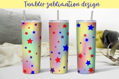 Abstract skinny tumbler sublimation, tumbler star design Product Image 1