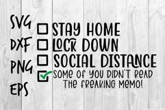 Stay home Lock down Social distance memo SVG design Product Image 1