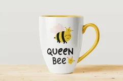 Bee Queen SVG, Bee SVG, Bumble Bee SVG, Quote SVG, Bee PNG Product Image 3