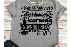 Teacher SVG DXF JPEG Silhouette Cameo Cricut quarantined Product Image 1