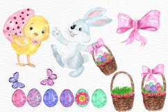 Watercolor Easter kids clipart Product Image 3