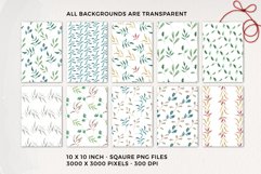 Leaves Watercolor Seamless Patterns Foliage Leaf Greenery Product Image 2
