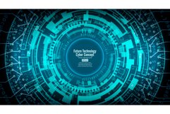 Abstract Futuristic Technological Background Vector. Hi Product Image 1