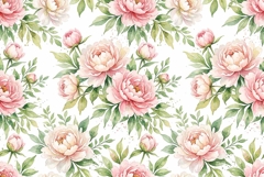 Watercolor Large Peonies Pattern Mother's Day Product Image 1