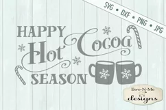 Happy Hot Cocoa Season Candy Canes Mugs SVG DXF Files Product Image 2