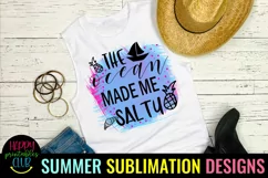 The Ocean Made Me Salty Sublimation I Beach Sublimation Product Image 1