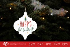 Arabesque Christmas Ornament Svg | Happy Holidays Svg Product Image 1