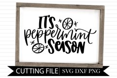 It's peppermint season - Hand lettered SVG Product Image 1