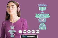 Totem Flower for T-Shirt Design Product Image 1