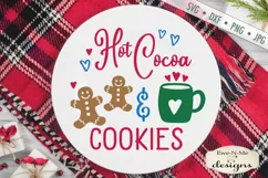Hot Cocoa & Cookies - Christmas Plate - SVG DXF Files Product Image 1