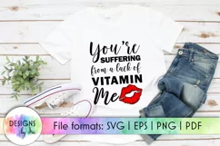 Funny Valentines Quote SVG Cut File | Red Lips SVG | Kiss Product Image 1