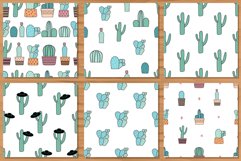 Cactus. 6 Seamless patterns. Digital paper. Product Image 1