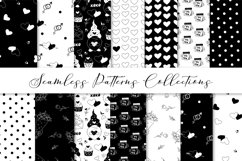 Valentines Day Doodles Seamless Patterns Set Product Image 1