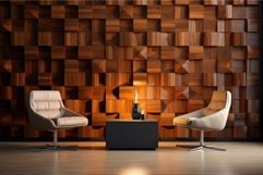 Modern living room with designer chairs and fireplace Product Image 1