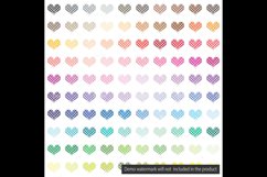 100 Gingham Heart Frames, Planner Wedding Scrapbook Product Image 5