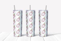 Watercolor Pitaya Skinny Seamless Tumbler Sublimation Wrap Product Image 2