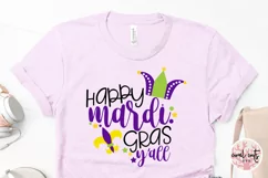 Happy Mardi Gras Y'all - Mardi Gras SVG EPS DXF PNG Product Image 3
