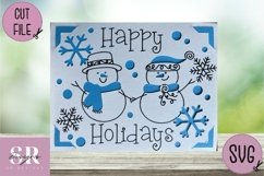 Christmas insert card design| Paper cutting | Cricut Joy svg Product Image 3