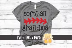 Softball Grandma - Softball SVG PNG DXF Cut Files Product Image 1
