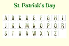 St patricks day Alphabet Leopard Half Shamrock Leaf LettersA Product Image 8