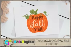 Happy Fall Y'all Svg, Thanksgiving Svg, Fall Sign Svg Product Image 2