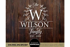 Monogram SVG, Family name SVG, Family svg, Last name svg Product Image 1