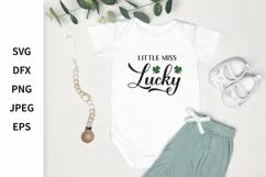 Little miss lucky. Funny St. Patricks day quote SVG cut file Product Image 2