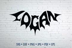 Logan SVG cut file in the shape of a Bat Product Image 1